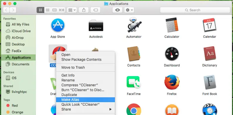 Make Alias In Mac OS X