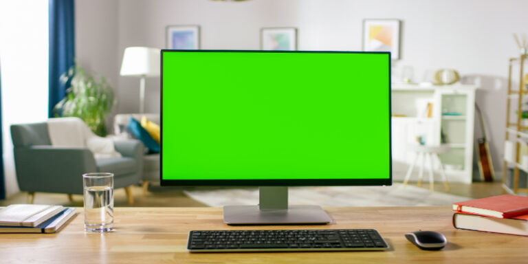 green screen on second monitor