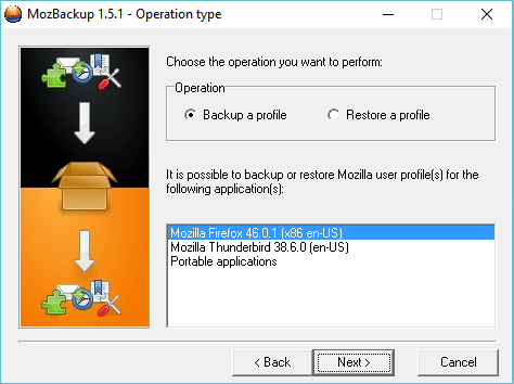 How to use MozBackup?
