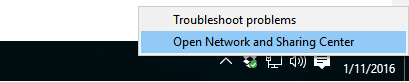 Open Network and Sharing Center