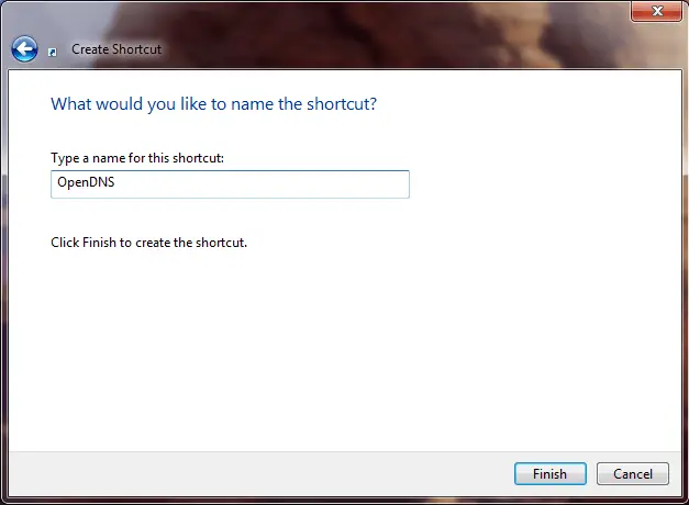 OpenDNS Shortcut