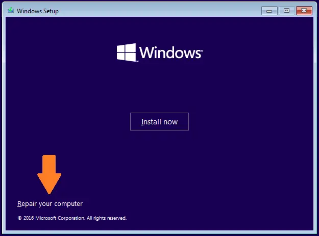Windows 10: Repair your computer
