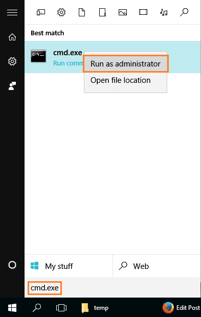 Run as Administrator