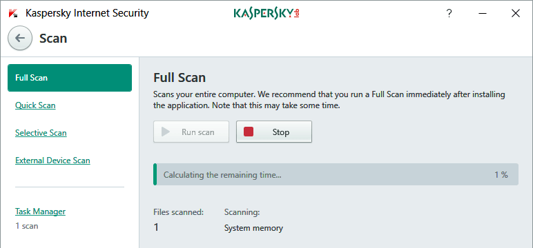 scan your computer from virus