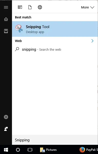 Windows Snipping tool