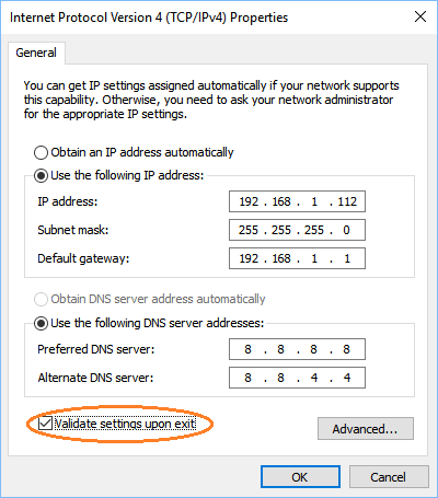 Static IP Configuration