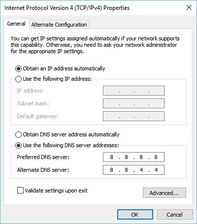 Google's DNS - Third-party DNS Server