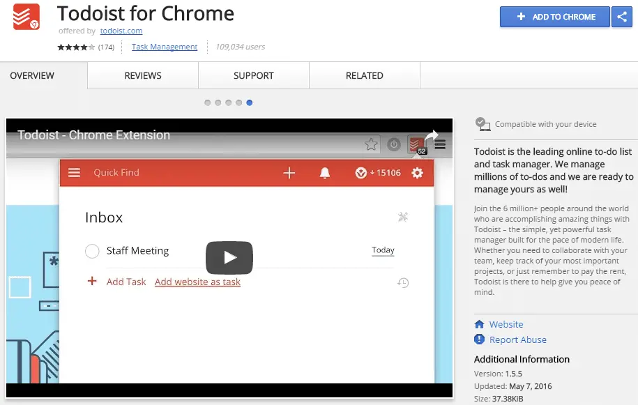 Todoist for Chrome