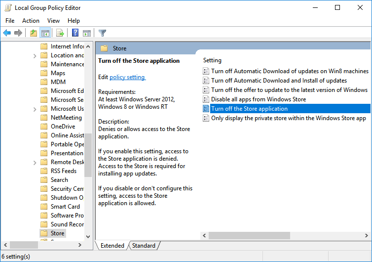 Turn off Windows Store to fix WSAPPX high CPU usage issue