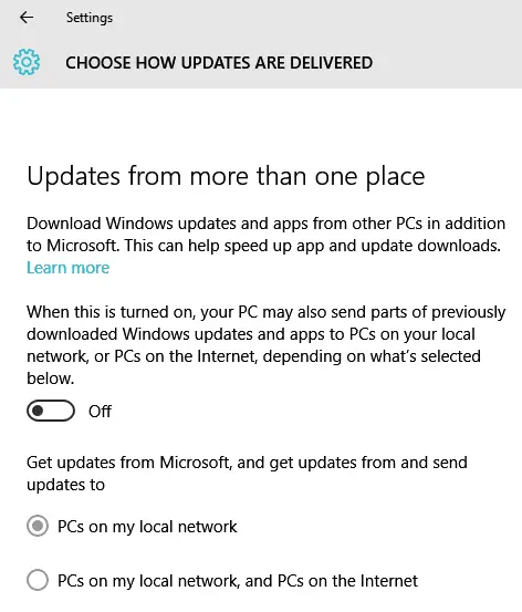 Windows Update from more than one place