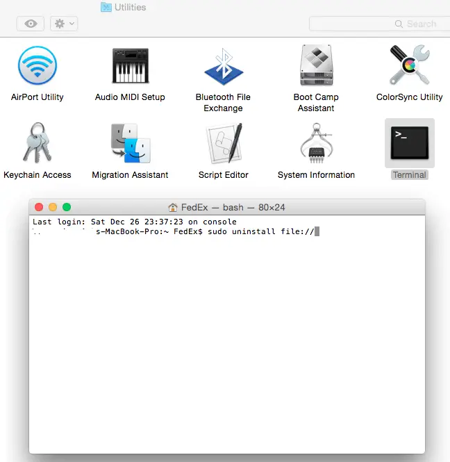 uninstall mamp mac os x