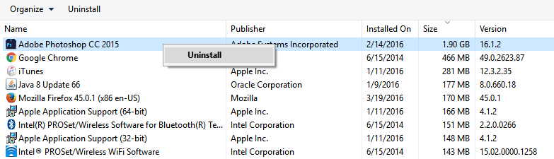 Uninstall Programs In Windows