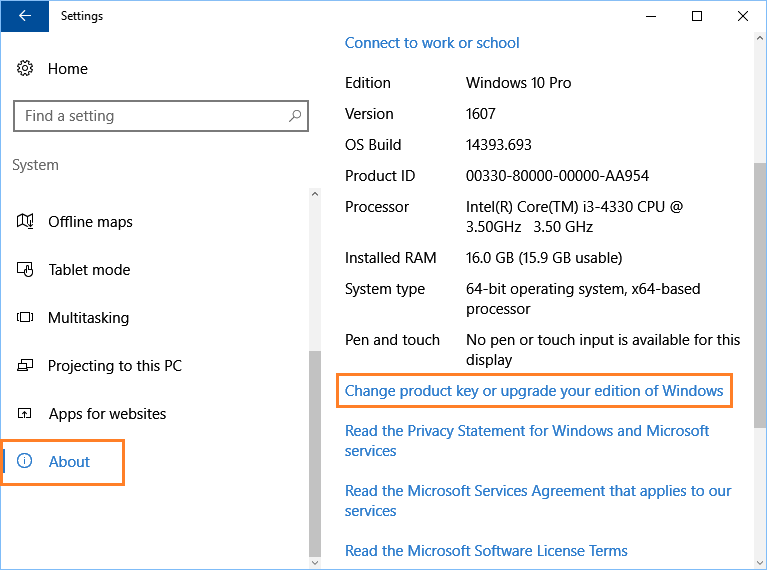 windows 10 1607 serial key