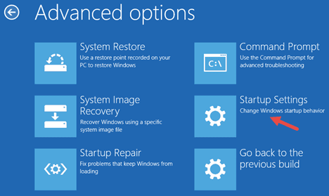 Windows 10 Startup Settings