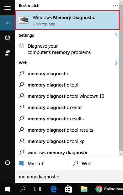 Windows Memory Diagnostic