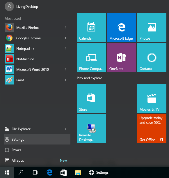 Windows 10 Settings