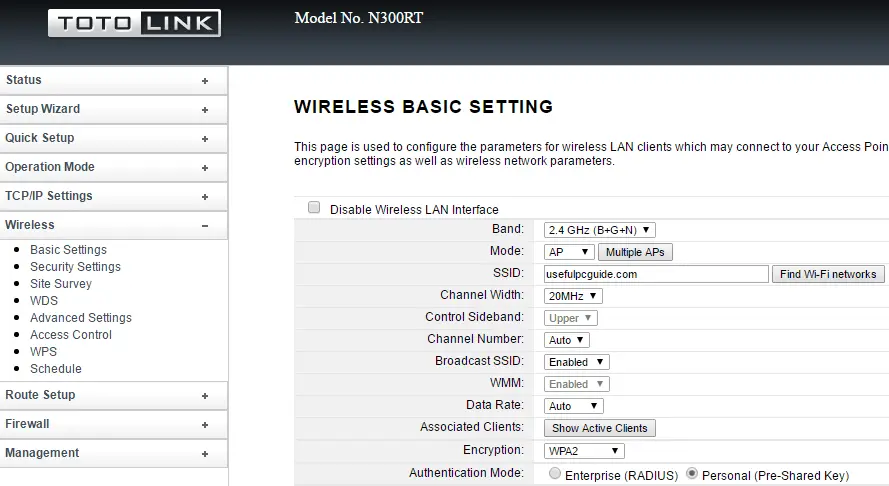 Wireless Router Basic Settings