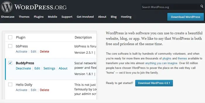 Wordpress.org blogging platform