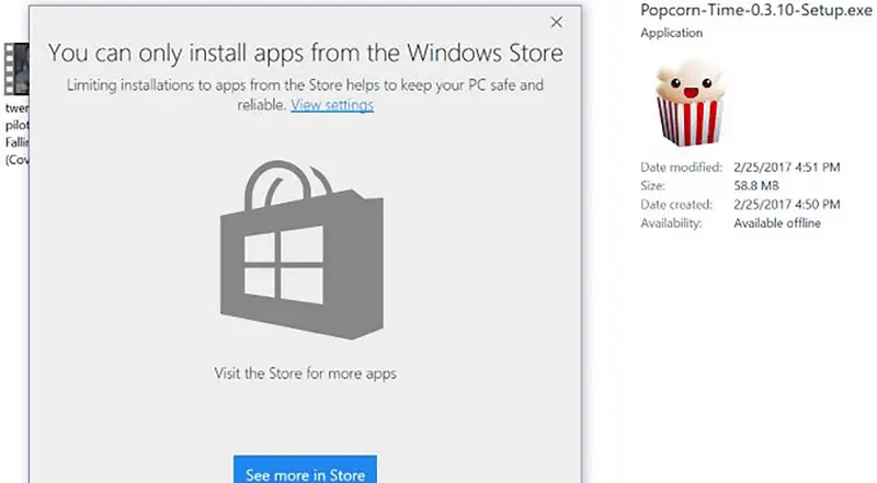 cant apps from microsoft store